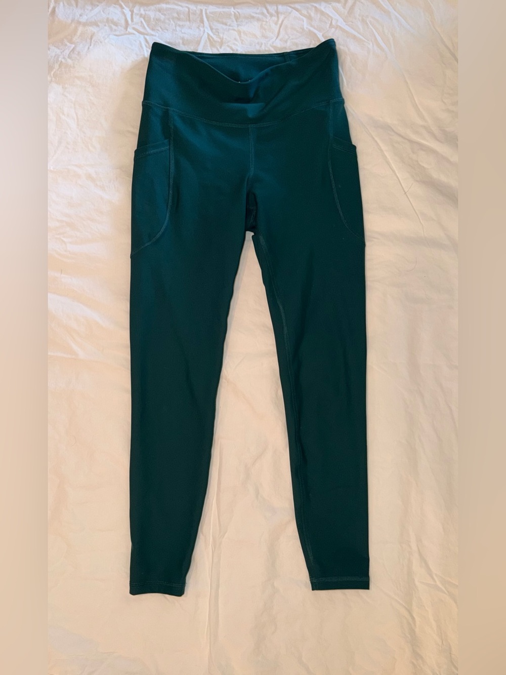 Old Navy Deep Green High-Waist Leggings with Side Pockets